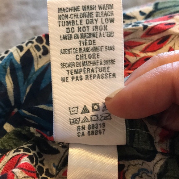 Lucky Brand Floral Peasant Blouse Size Large - Picture 7 of 7